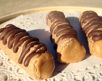 Organic Dog Treats - Peanut Butter Cannoli - All Natural Dog Treats Organic Vegetarian - Shorty's Gourmet Treats