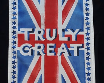 Black Toast cotton tea towel by E. Bridgewater,free UK postage.