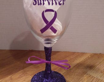 Domestic violence survivor wine glass
