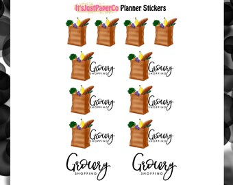 Grocery Shopping (Planner Stickers)