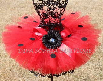 Lady Bug Tutu - Birthday Tutu - Infant - Toddler up to Size 4T