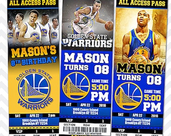 Golden State Warriors Invitation, Stephen Curry Invitation, Basketball Invitation, Warriors Team Invites