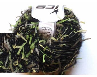 4 balls 50 gr with black Merino MOHAIR and Papillotes