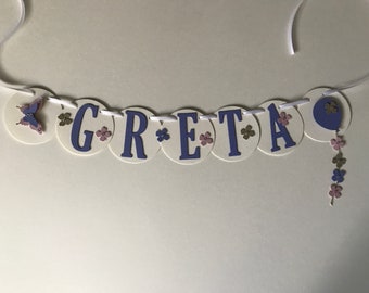 Name chain, Greta, for the Little princess, crafted.