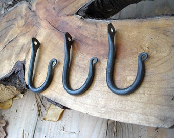 Forged wall, hand-forged coat hook
