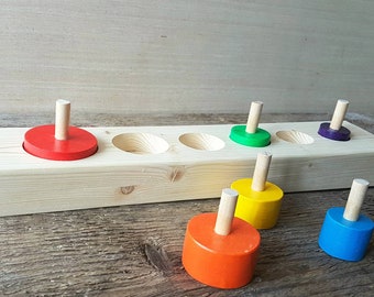 Montessori toys, Wooden Puzzle, Educational Toys, Learning Toys, Waldorf Inspired, Toddler Toys, Preschool Toys, Wooden Toys, Wood Toys, Peg
