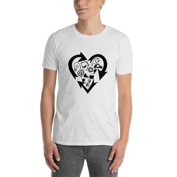 Love to recycle technology Earth Day tee Short-Sleeve Unisex environmental T-Shirt
