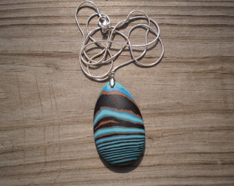 Rainbow Calsilica Pendant Necklace