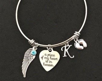 Personalized Loss of Baby Bangle Loss of Baby Bracelet Miscarriage Gift