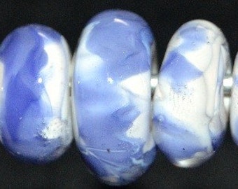Angel Eyes - 7 boro lampwork beads SRA K45