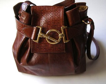 bag for women/Tote bucket bag/antiquityfrench/leather bucket vintage texier/bag