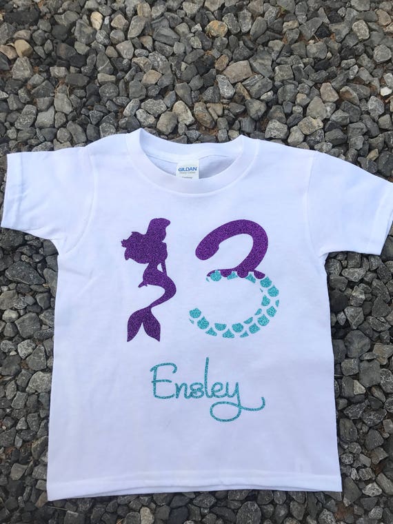 mermaid birthday shirt 4