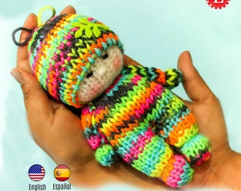Loom Knitting PATTERNS Toys Doll Amigurumi Tiny Dolls - Includes Video Tutorial by Loomahat