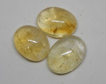 Color Citrine Cabochon ,Loose Gemstone AAA Grade Oval 15x20mm 53.50 cts, 3 pcs