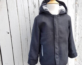 Wool Jacket Made From a Repurposed Bamboo Suit