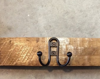 Whiskey Barrel Stave Coat Rack