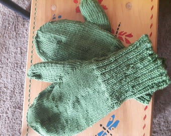 Hand Knit Merino Wool Mittens