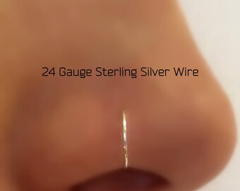 Gold Nose Hoop Nose Ring G 18G 20G 22G 24G Gold Nose Piercing