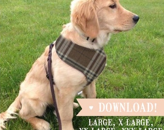DIY Dog Harness LARGE Breed, Sewing Pattern & Full Instructions PDF Download