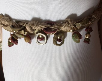 Late 70s-Early 80s Vintage Twisted Soft Jute Belt/Necklace