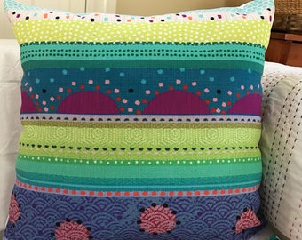18x18 decorative pillow "Rainbow of Color"