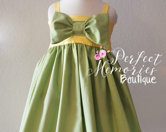 Tiana Dress | Girls Princess Dress | Birthday Dress | Baby Tiana | Disney Dress | Halloween Costume | Princess Tiana | Disney Vacation