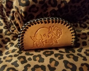 Tom thumb style leather coin purse