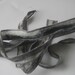 Hand Dyed Painted Habotai Silk Wrap Bracelet - Gray, Silver Stripe - Fairy Ribbon - DIY wrap bracelet - Silk Bracelet - Ribbon Bracelet