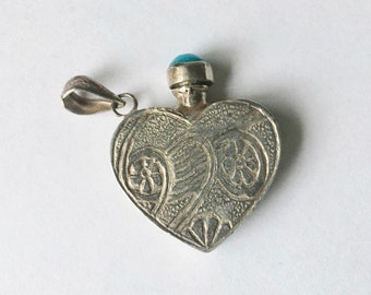 vintage sterling perfume pendant