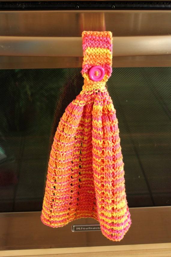 Kitchen Knit Towel Hanging Kitchen Towel Hand Knit Dish