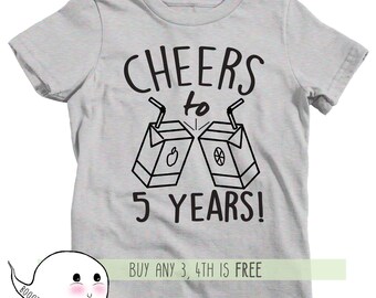 5th Birthday Shirt Adults Kids Toddler T-Shirt T Tee Fifth Bday Turning Five 5 Years Old Nephew Son Daughter Birthday Party Favors Girl Boy