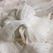 PURE WHITE crinkle silk ribbon; plant & hand-dyed silk ribbon; 100 % chiffon; wedding bridal bouquet, invitations, styling wedding favors