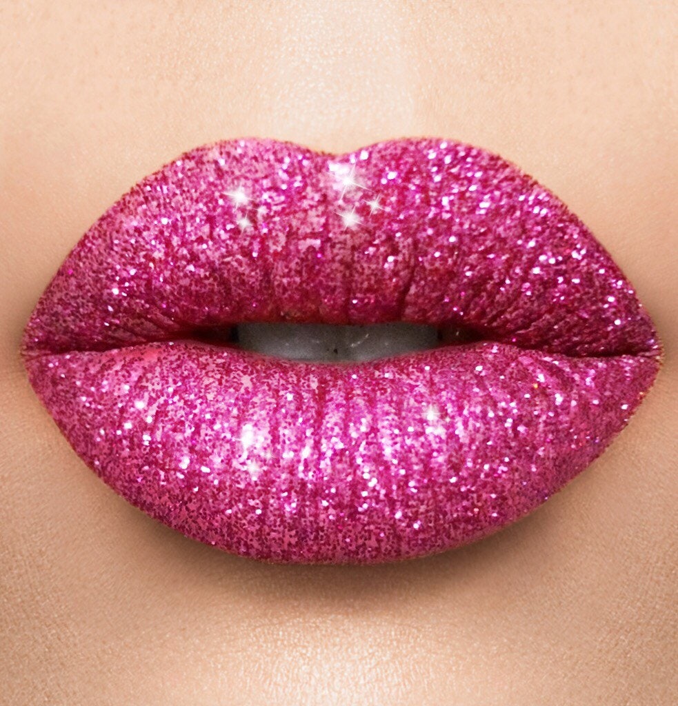 Pink glitter lipstick glitter lips glitter lipsticks