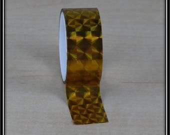 masking tape holographic gold 15mm x 3 m
