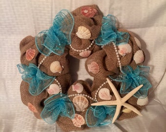 Burlap Beach Wreath