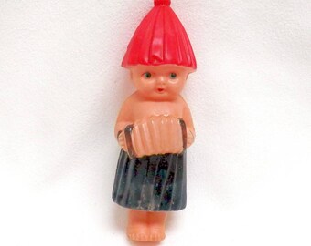 Japan Celluloid Doll Playing the Accordion