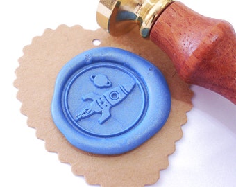 ROCKET SHIP Wax Seal Stamp or Wax Stick Box Set