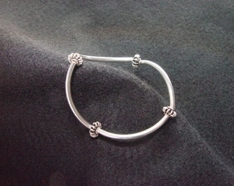 Sterling Silver Tube Bracelet