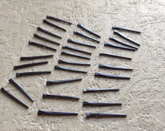 Vintage Square Cut Headless Brad Nails, Woodworking Hardware Supply - Lot of 30