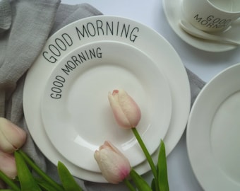2pcs Ceramic Plate / Porcelain Plate / Dinner Set / Ceramic Coffee Cup / Tableware / Stoneware / Food Photography /CP10