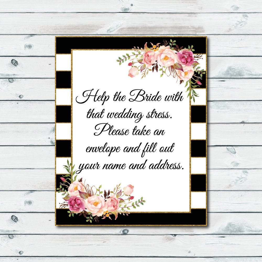 Envelope Bridal Shower Sign Envelope Wedding Sign Write Your