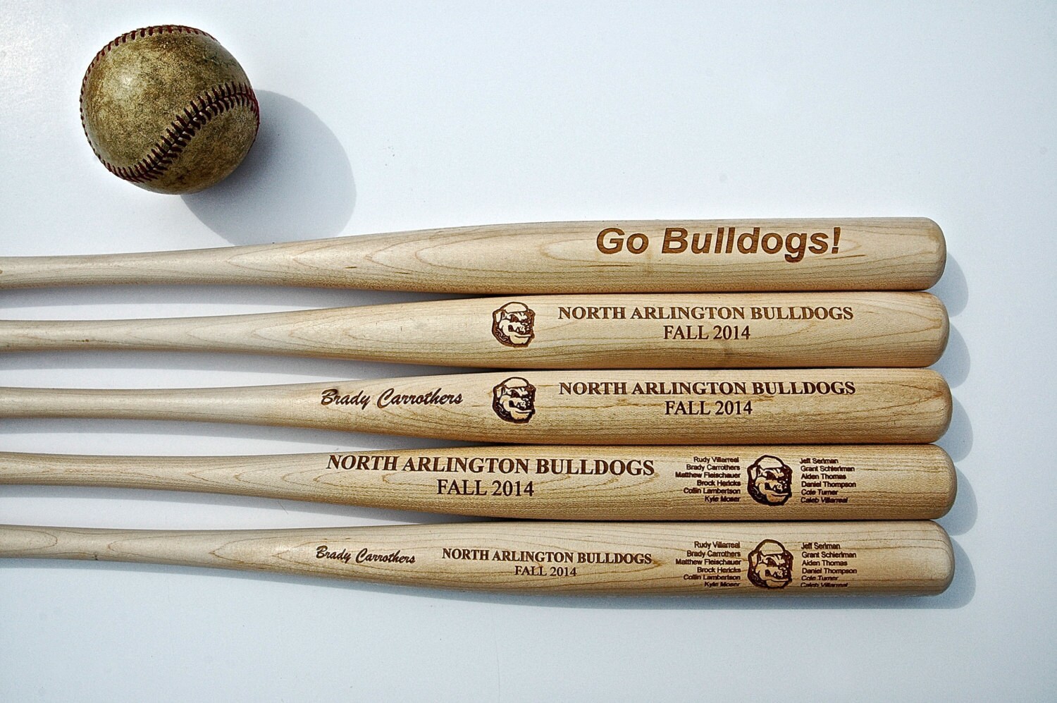 Personalized engraved mini baseball bat small baseball bat