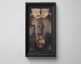 Ophelia Original Painting Gothic home decor Girl painting Mermaid painting Oil painting Girl Portrait Underwater girl Underwater