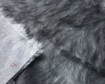 Fabric Fur artificial FU 09 gray melir | Per Metre