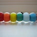 Lampwork Bead Set - Rainbow Brights - Red Orange Yellow Green Blue Teal