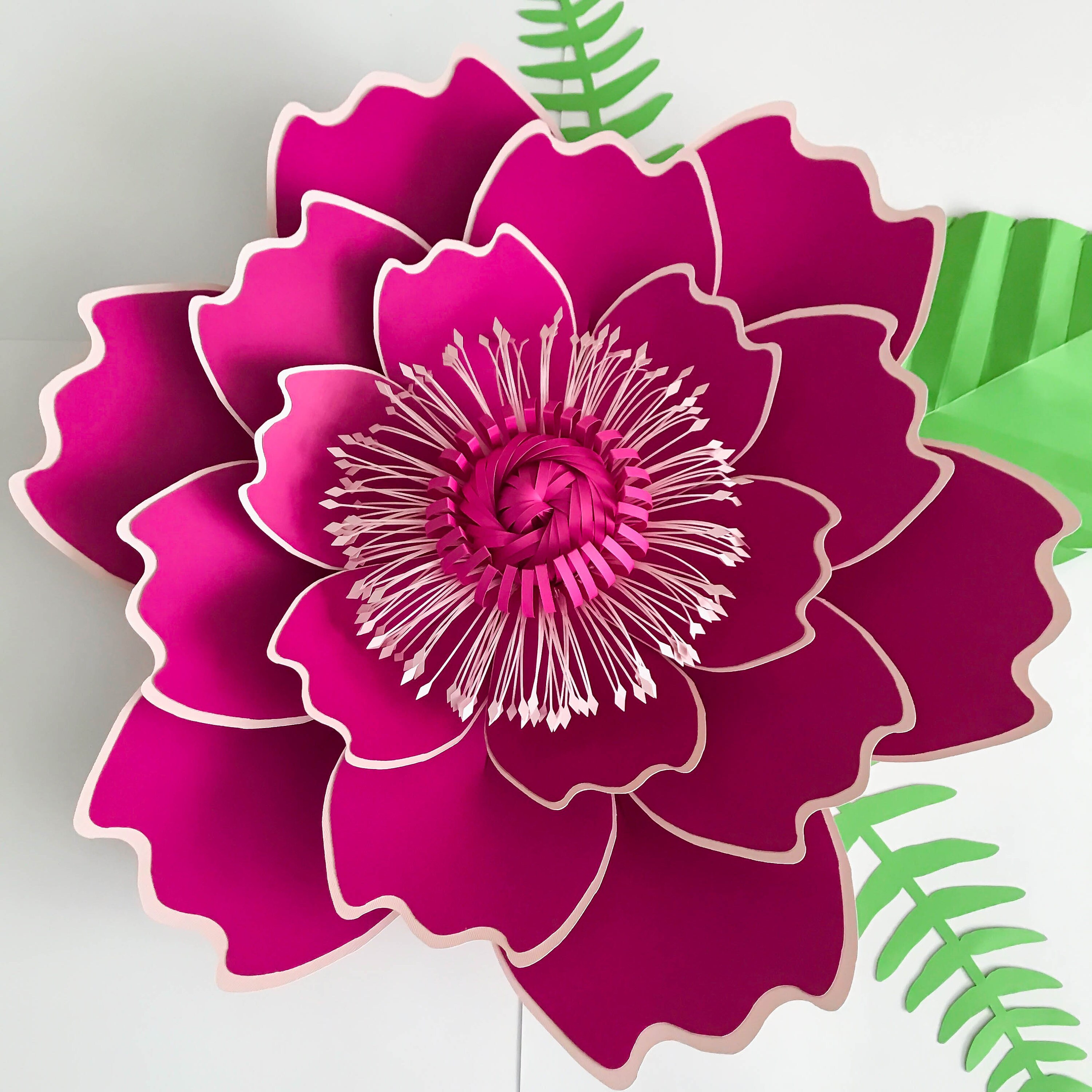 Download Paper Flowers SVG Petal 7 Paper Flower Template with Base