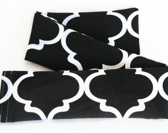 Door Draft Stopper, Room to Room Noise Reducer, AnnabelsAccessories, Door Stopper, Door Snake, Black and White Geometric Print, Home Decor