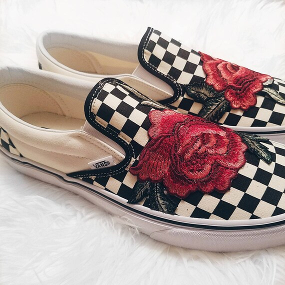 vans scacchi rosa