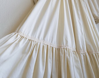 Vintage Gunne Sax Dress | Boho Wedding Dresses | Cream White Prom Gown | Jessica McClintock Gowns | Bohemian Weddings