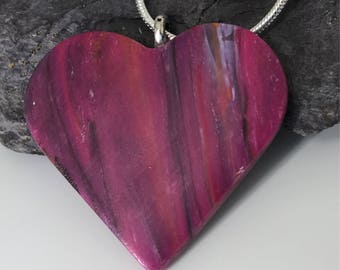 Polymer Clay Heart Pendant